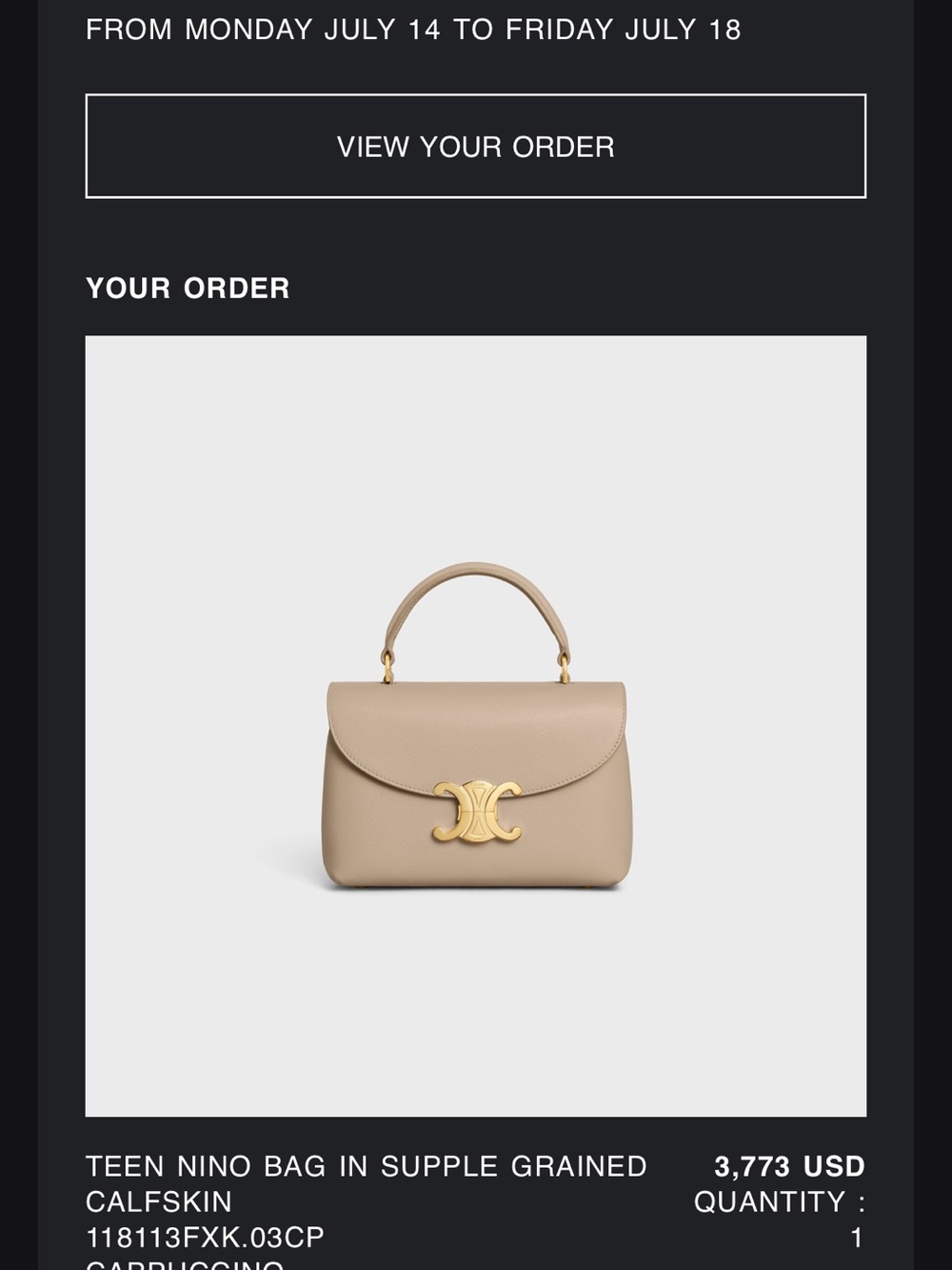 Celine Luxury Leather Top Handle with Gold Hardware - Cappuccino